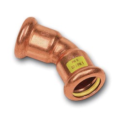 PRESS GAS CU ŁUK 45˚ 35