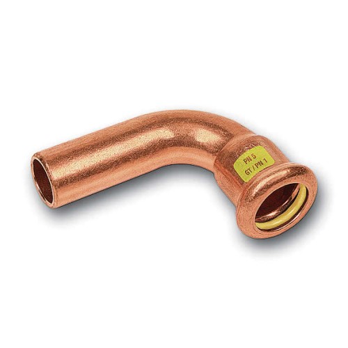 PRESS GAS CU ŁUK NYPLOWY 90˚ 28
